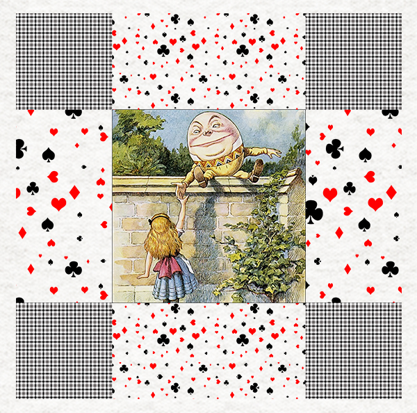 Mad Hatter Tea Party Fabric Cushion Upholstery Craft Quilting Panel 